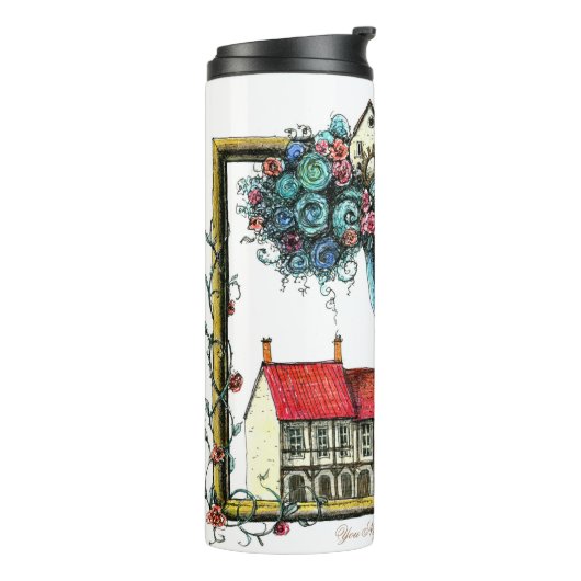 Meesterwerk Soiree' geïsoleerde tumbler Thermosbeker (Gedraaid links)