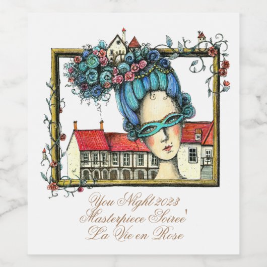 Meesterwerk Soiree 'Wijnflesje Label Wijn Etiket (Enkel label)