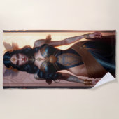 meesterwerk van een gothic meisje Beach Towel Strandlaken (Voorkant)