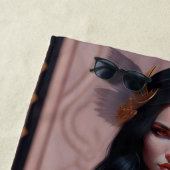 meesterwerk van een gothic meisje Beach Towel Strandlaken (In situ)