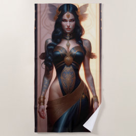 meesterwerk van een gothic meisje Beach Towel Strandlaken