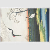 meesterwerk van Hiroshige paar kranen Tissuepapier (Voorkant)