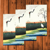 meesterwerk van Hiroshige paar kranen Tissuepapier