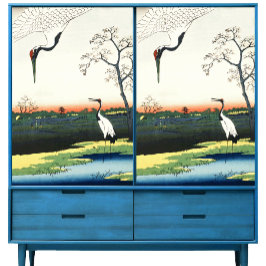  meesterwerk van Hiroshige paar kranen Tissuepapier