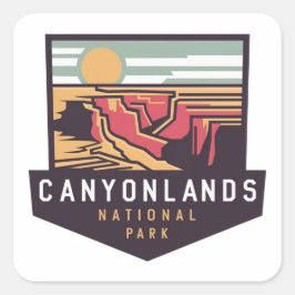 Meesterwerken van de natuur in Canyonlands Nationa Vierkante Sticker