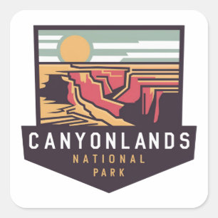 Meesterwerken van de natuur in Canyonlands Nationa Vierkante Sticker