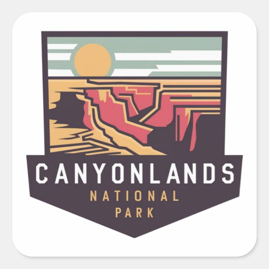 Meesterwerken van de natuur in Canyonlands Nationa Vierkante Sticker (Voorkant)