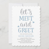 Meet and Greet Boy Baby shower Uitnodiging (Voorkant)