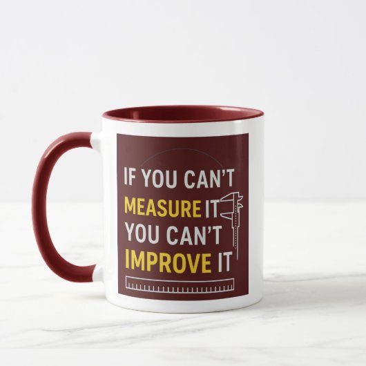Meet het, verbeter het - Lean Six Sigma Motivatie Mok (Links)
