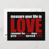 Meet je leven in liefde briefkaart (Voorkant / Achterkant)