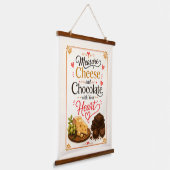 Meet Kaas en Chocolade met je Hart Hangend Wandkleed (Gebogen)