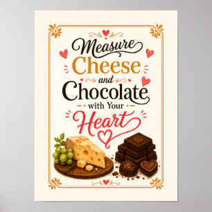 Meet Kaas en Chocolade met je Hart Poster