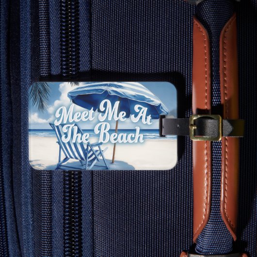 Meet Me At Beach Bagagelabel (Voorkant Insitu 4)