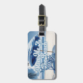 Meet Me At Beach Bagagelabel (Voorkant verticaal)
