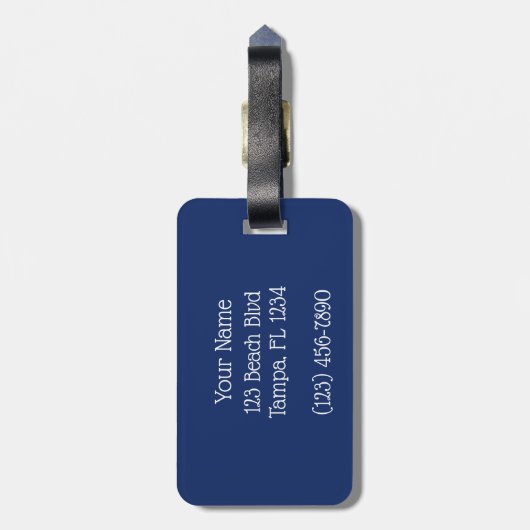 Meet Me At Beach Bagagelabel (Achterkant verticaal)