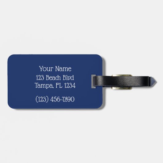 Meet Me At Beach Bagagelabel (Achterkant horizontaal)