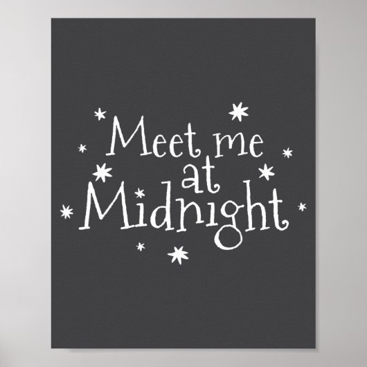 Meet Me At Midnight New Year 2026 Romantic Countdo Poster (Voorkant)