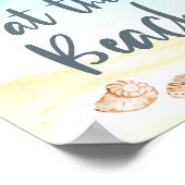 Meet me at the Beach Coastal Seashells Art Poster (Hoek)