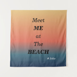 Meet Me At The Beach Summer Beach Sunrise Color Wandkleed