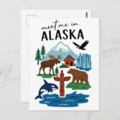 Meet Me In Alaska Wildlife Nature Souvenir Briefkaart (Voorkant / Achterkant)