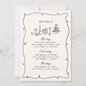 Meet Me In San Francisco Hand Drawn Bachelorette Kaart (Achterkant)