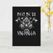 Meet Me In Valhalla Nordic Shirt Runes Vikings Kaart (Gele Bloem)