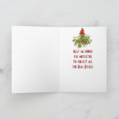 **MEET ME ONDER MISTLETOE VOOR "REAL KISSES"** FEESTDAGEN KAART (Binnen)