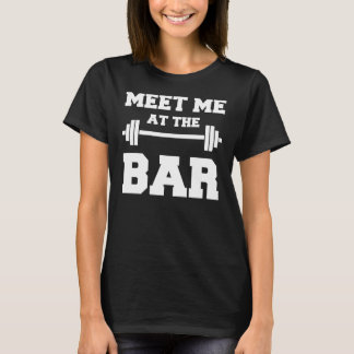 MEET ME OP HET BAR Funny Women's Black Gym Shirt