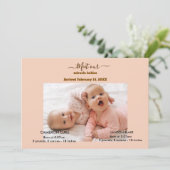 Meet Our Miracle Babies Twin Boys Aankondiging (Staand voorkant)
