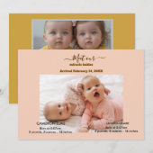 Meet Our Miracle Babies Twin Boys Aankondiging (Voorkant / Achterkant)