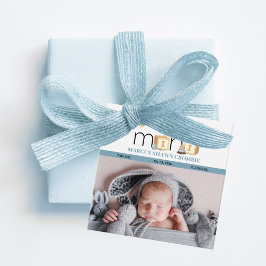 Meet The Mini Blue Baby Favour Tags Bedankjes Labels