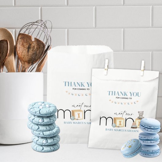 Meet The Mini Blue Favour Bag Bedankzakje