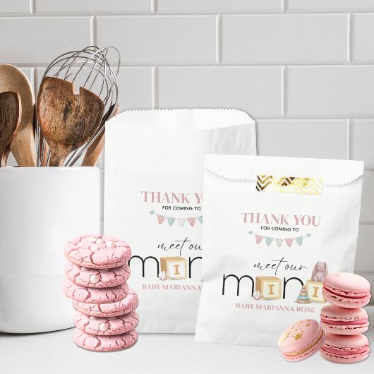 Meet The Mini Pink Favour Bag Bedankzakje