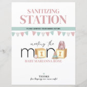 Meet The Mini Pink Sanitizing Station Sign (Voorkant)