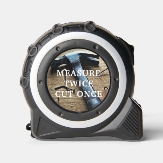 Meet twee keer snijden zodra Carpenter's spreekwoo Rolmaat (Voorkant)