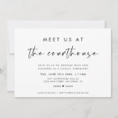 Meet Us At The Courthouse Wedding Invitation Aankondiging (Voorkant)
