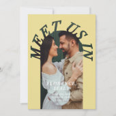 Meet Us In Destination Arch Photo Citrus Wedding  Save The Date (Voorkant)