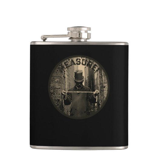 Meet zinloze en intrigerende fles heupfles (Voorkant)