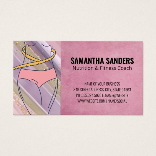 Meetband | Geschiktheid en gezondheid Visitekaartje (Voorkant)