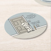 Meetbare momenten ronde kartonnen onderzetter (Gebogen)