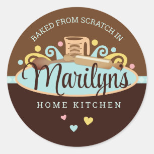 Meetbeker keukengerei bakkerij gebak chef-kok ronde sticker