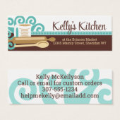 Meetbeker rolpen bakken bakkerij culinair mini visitekaartjes (Voorkant /achterkant)