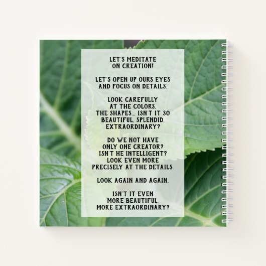 Meetboek over de natuur notitieboek (Achterkant)