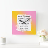 Meetequivalenten Keukenhelperkoraal Vierkante Klok (Huis)