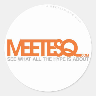 MeetESQ.com Ronde Sticker