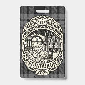 MEETinCelebration Edinburgh - Nacht-tijd Label Badge