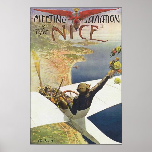 Meeting Aviation Nice Travel Poster (Voorkant)