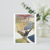 Meeting Aviation Nice Travel Poster Briefkaart (Staand voorkant)