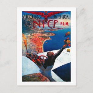 Meeting D' Aviation in Nice, France Poster Briefkaart