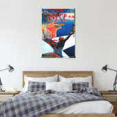 Meeting D' Aviation in Nice, France Poster Canvas Afdruk (Insitu (Slaapkamer))